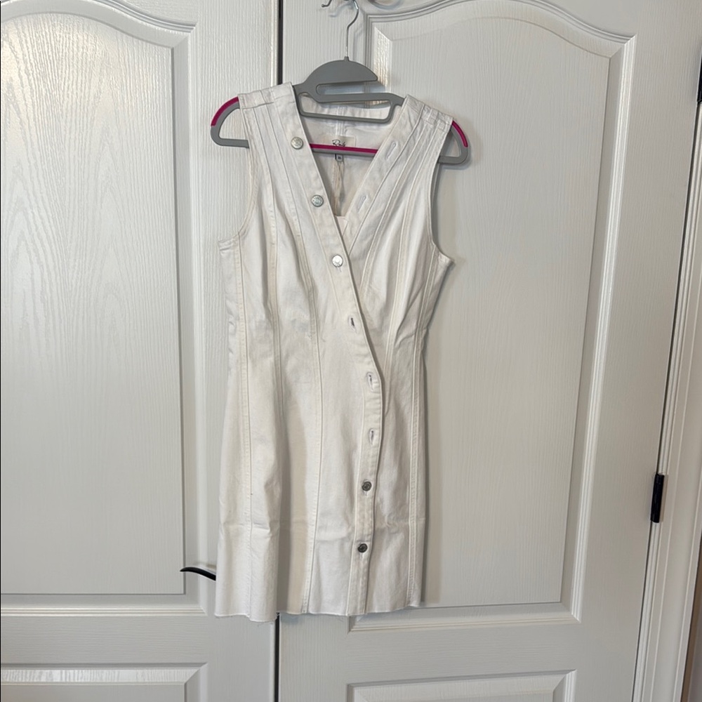 Rails White Sleeveless Wrap Mini Dress